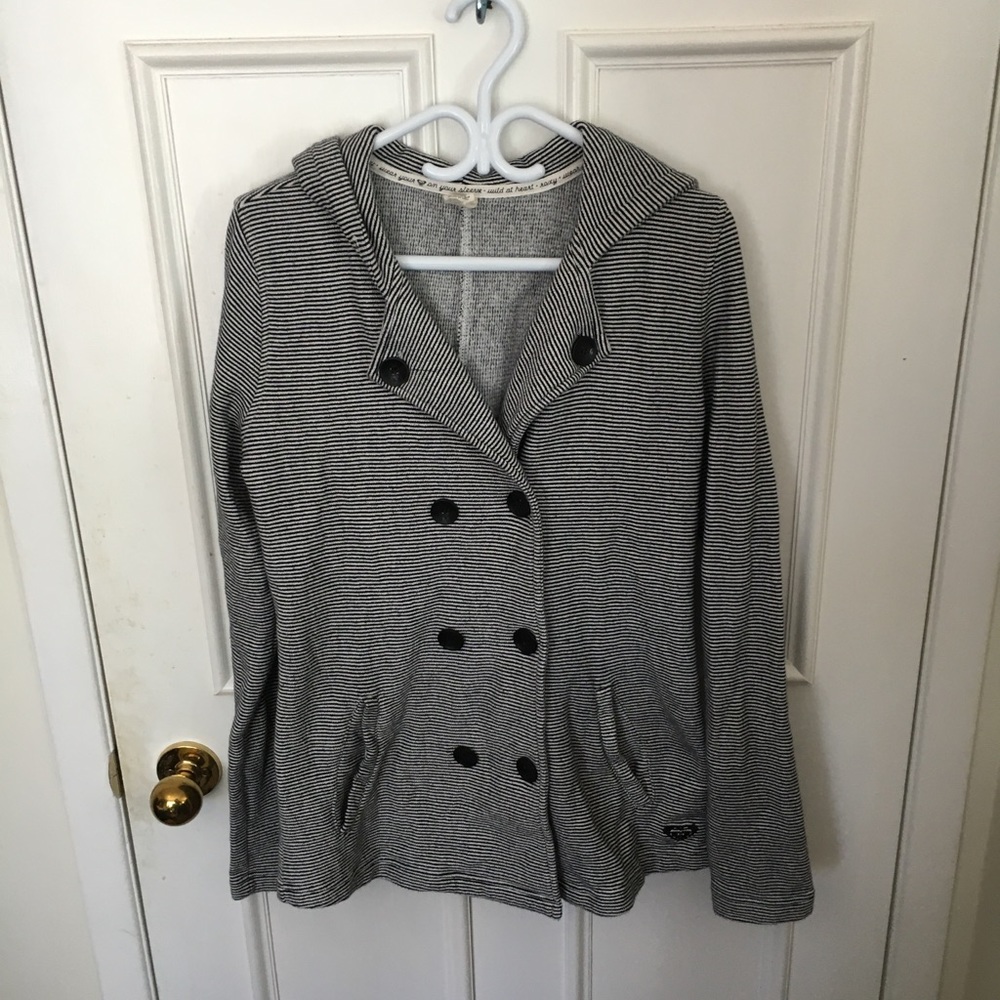 Super Cute XL Roxy button up jacket hoodie Rare!